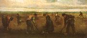 Vincent Van Gogh Farmers Planting Potatoes (nn04) France oil painting reproduction